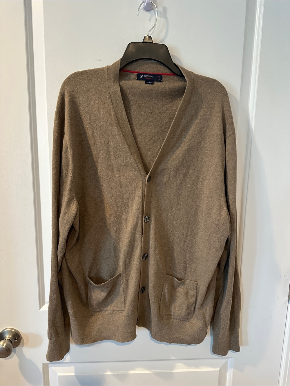 Daniel Cremieux Men’s Brown V-Neck Button Cardigan